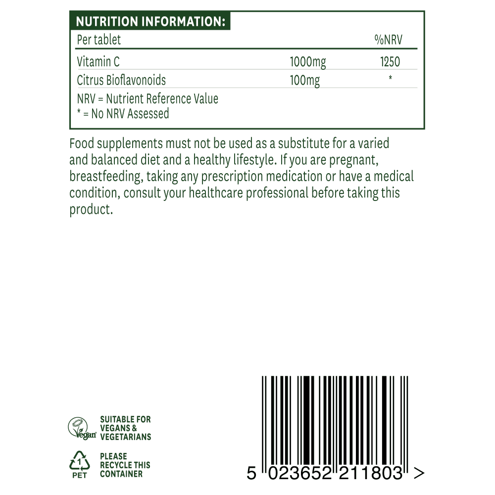 Vitamina C con e<tc>XTEND</tc>rilascio prolungato (vitamina C a rilascio prolungato) 1000 mg 90 compresse NaturesAid