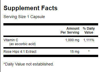 Vitamina C con Rosa Canina 1000 mg - 30 capsule