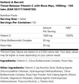 Vitamina C con rosa canina 1500 mg | Rilascio temporizzato - 100 compresse