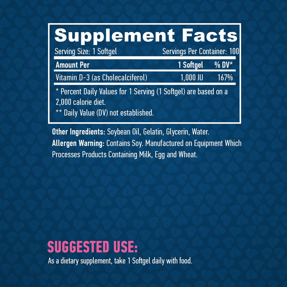 Vitamina D-3/1000 UI/100 capsule molli