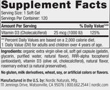Vitamina D3 1000 UI - 120 capsule gel