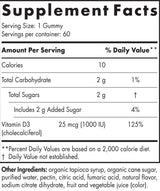 Caramelle gommose alla vitamina D3 1000 UI - 120 caramelle gommose