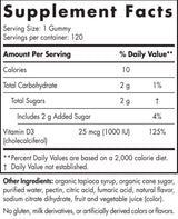 Gummies Sport alla vitamina D3 1000 UI - 120 caramelle gommose