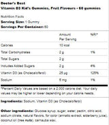 Caramelle gommose per bambini alla vitamina D3 - 60 caramelle gommose