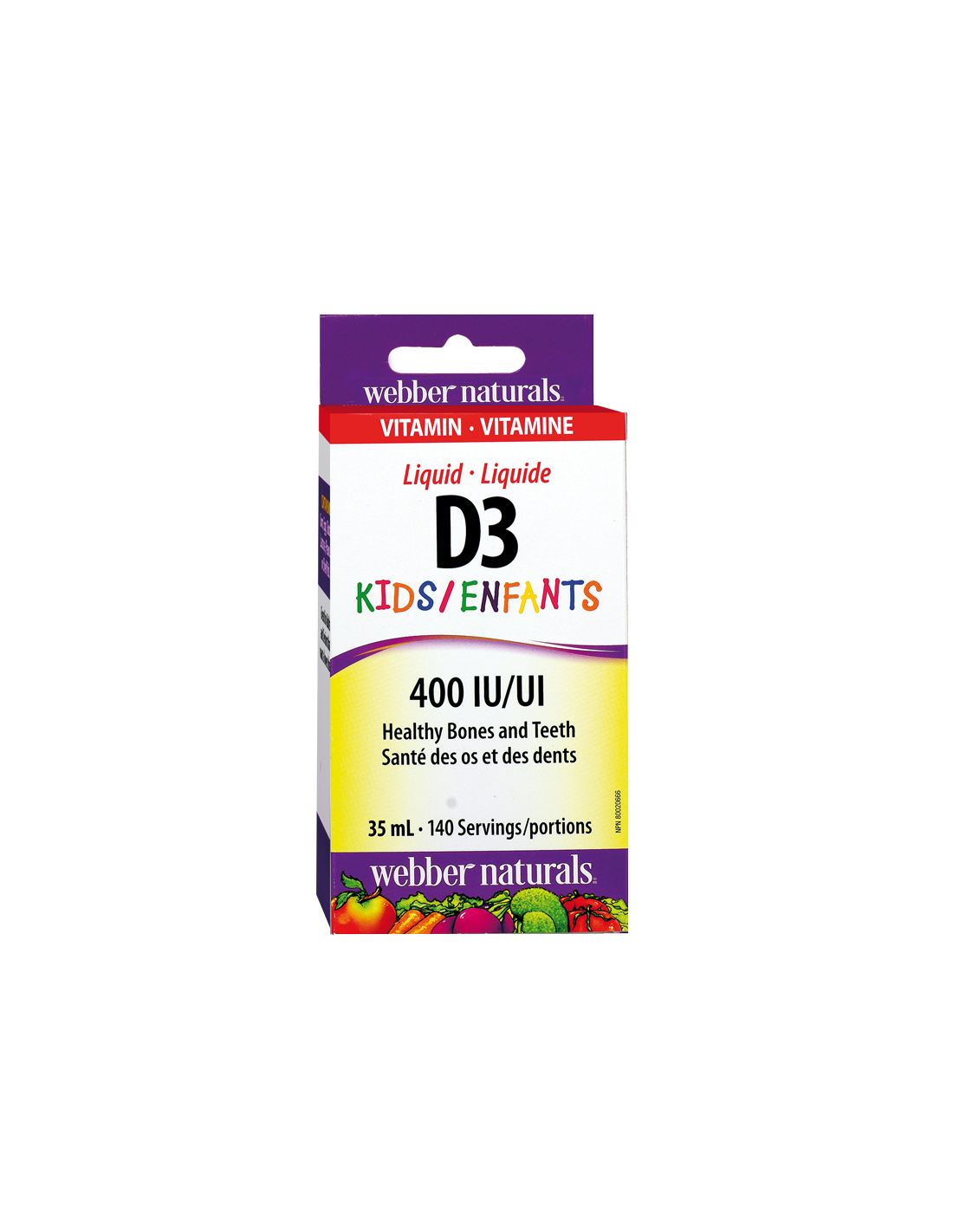 Vitamina D3 Kids/ Vitamina D3 per bambini 400 UI x 35 ml/ 140 dosi