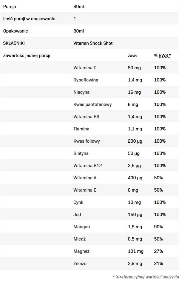 Shock vitaminico | Shot multivitaminico - 80 ml