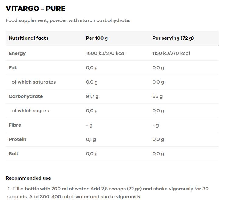 <tc>VITARGO</tc> Puro - 2000 grammi