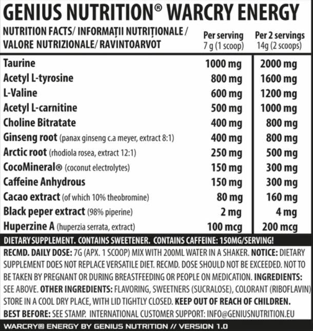 WarCry Energia - 300 grammi