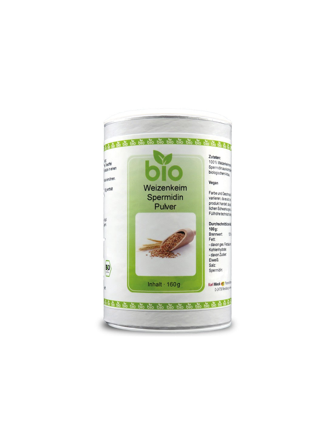 Weizenkeim Spermidin Pulver - Polvere di spermidina dal germe di grano, 160 g <tc>Karl Minck</tc>