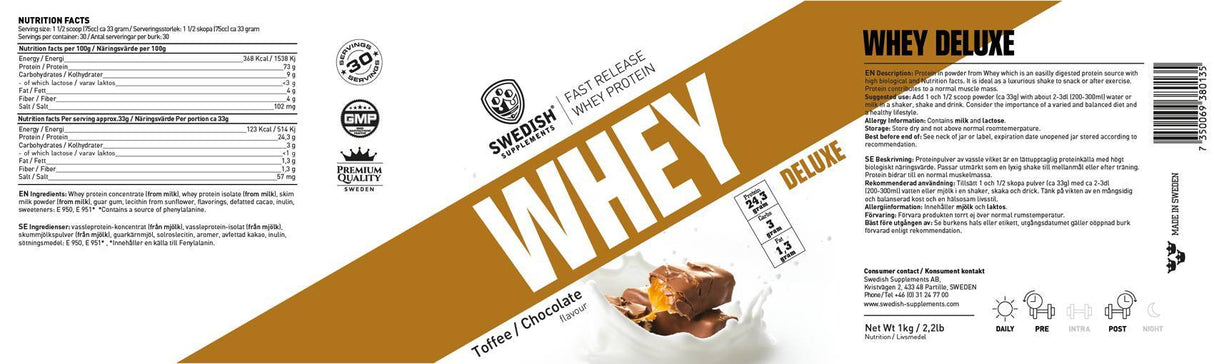 Proteine ​​Whey Deluxe - 1800 grammi