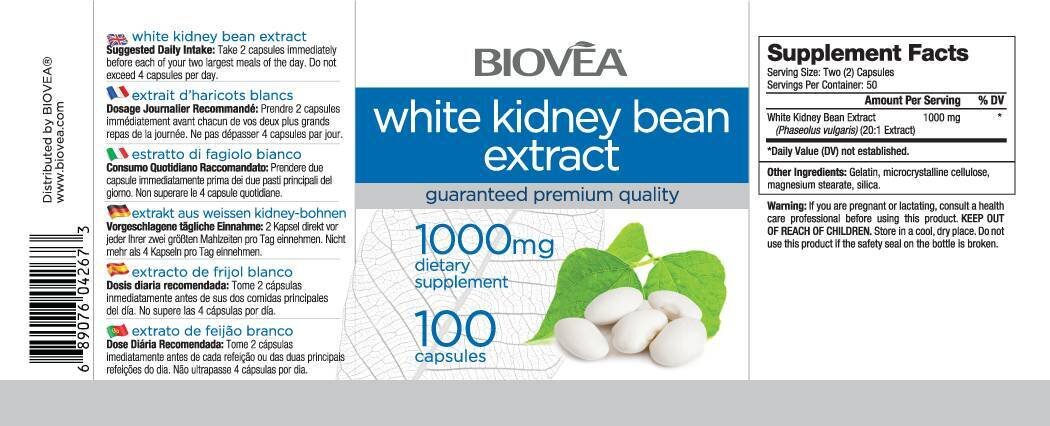 Estratto di fagiolo bianco 1000 mg/100 capsule
