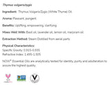 Olio di timo bianco | 100% Timo Vulgaris/Zygis - 30 ml