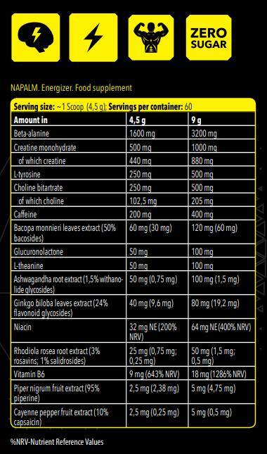 Xtreme Napalm/Energizer - 9 grammi
