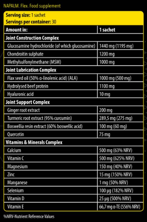 Xtreme Napalm Flex | Formula congiunta avanzata - 30 pacchetti