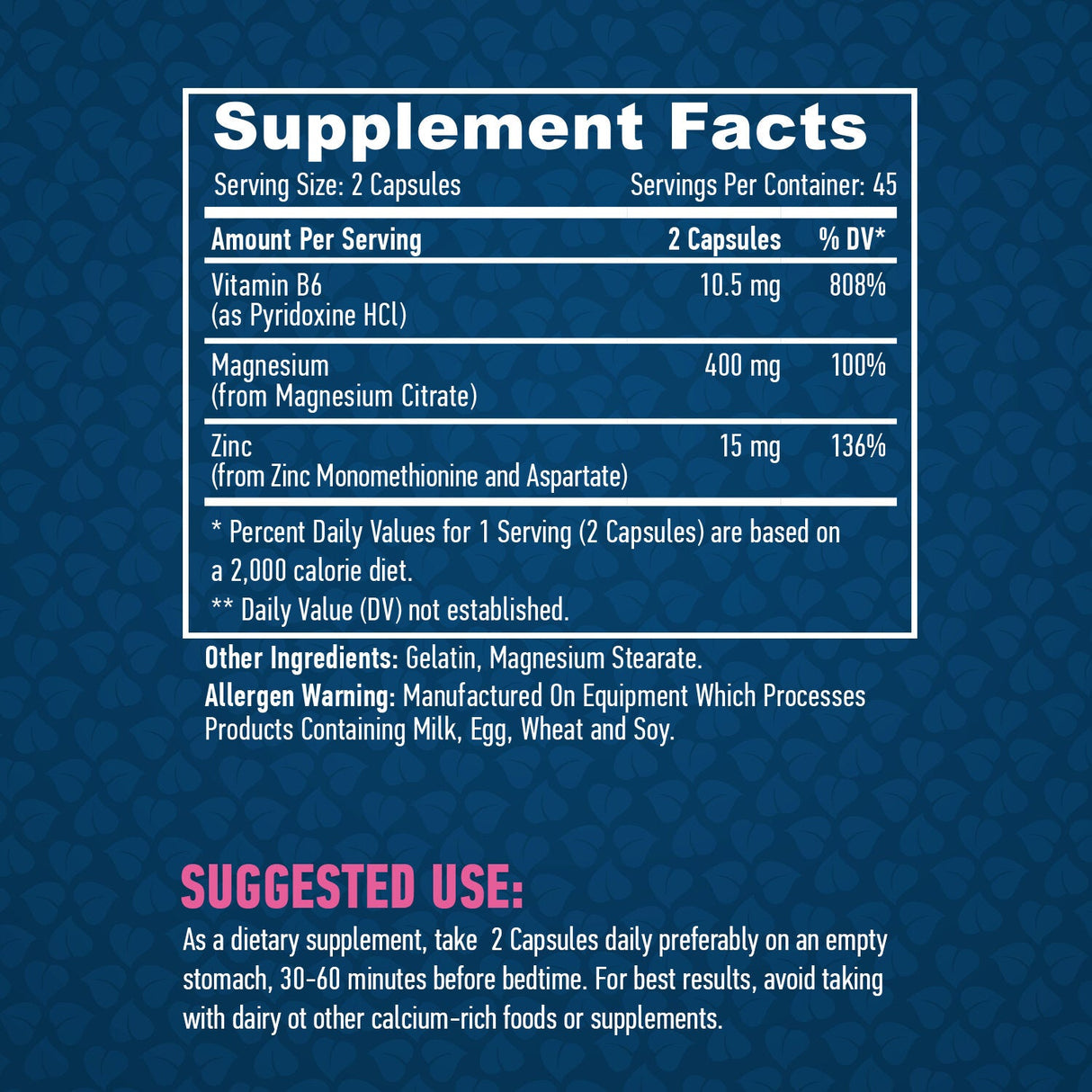 ZMA/90 tappi.