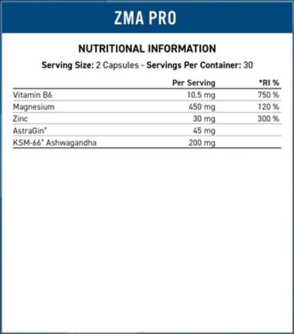 ZMA-Pro | con Estratto di Ashwagandha KSM-66® - 60 capsule