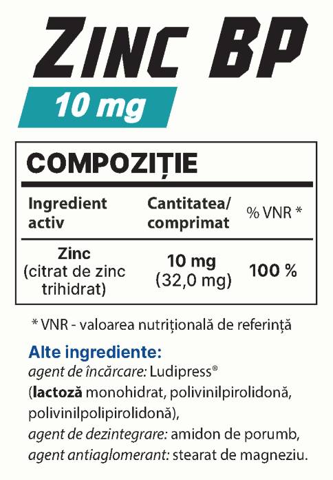Zinco BP 10 mg - 40 Compresse