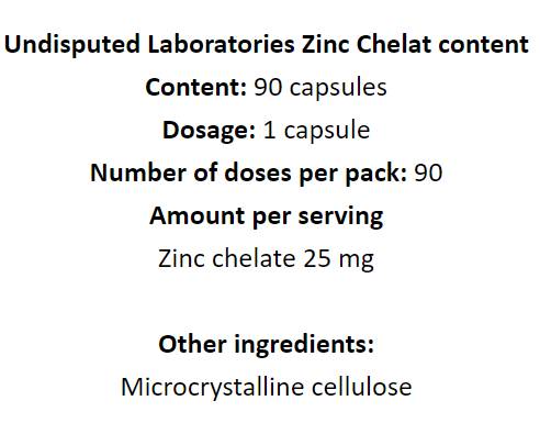 Chelato di Zinco 25 mg - 90 capsule