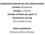 Chelato di Zinco 25 mg - 90 capsule