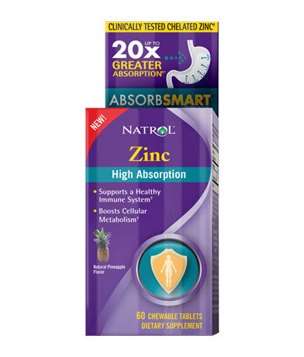Zinco ad alto assorbimento 60 compresse da masticare.