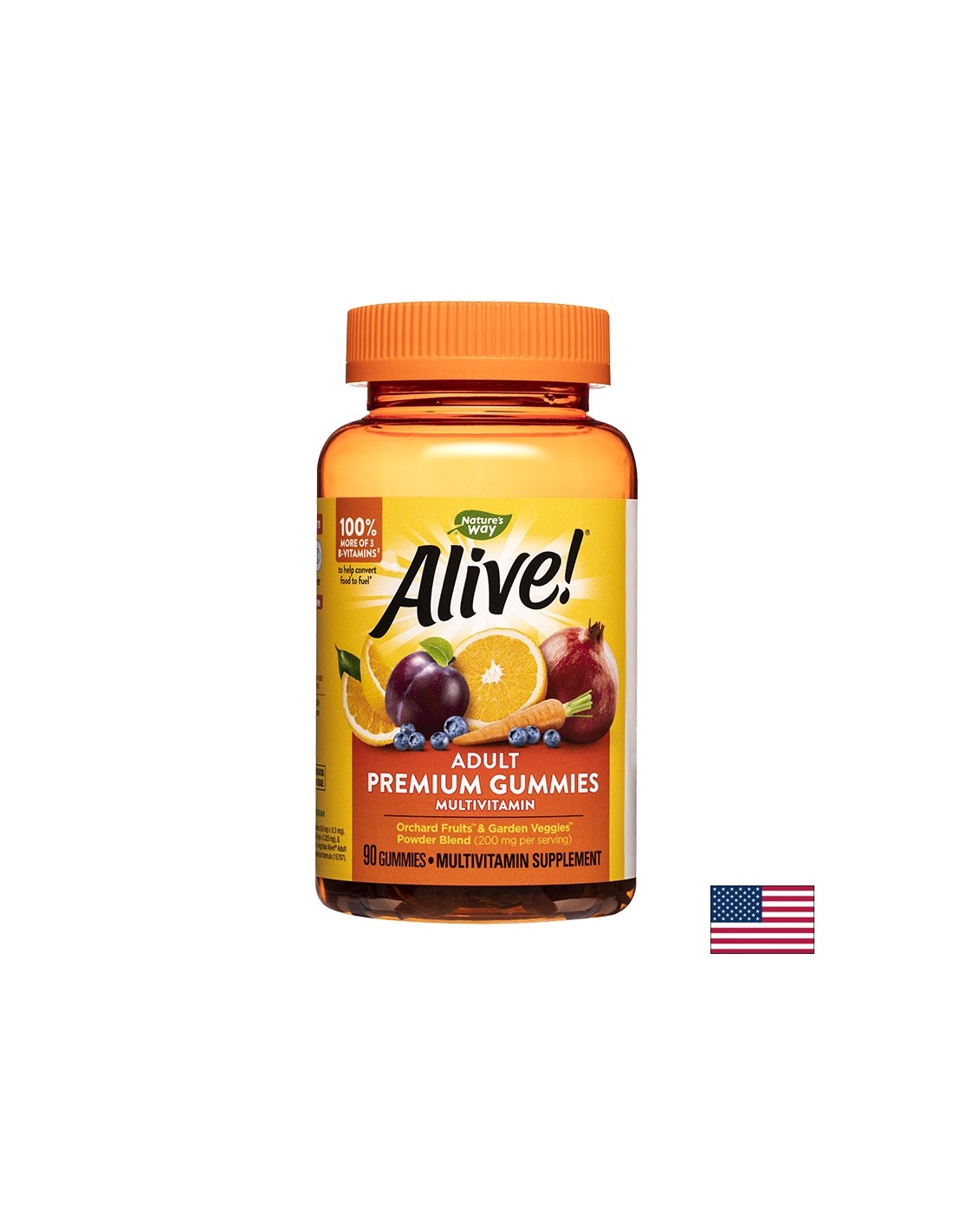 <tc>Alive</tc>! Caramelle gommose multivitaminiche per adulti Premium / <tc>Alive</tc>! Nature's Way Multivitaminico Premium per adulti, 90 capsule molli