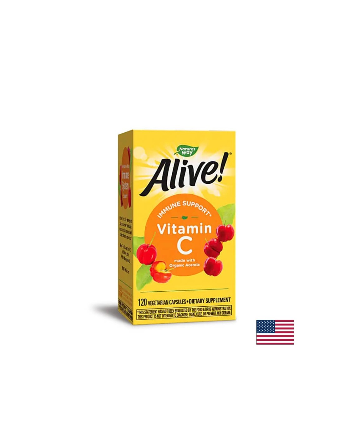 <tc>Alive</tc>! Vitamina C / <tc>Alive</tc>! Vitamina C (da acerola biologica), 120 capsule Nature's Way