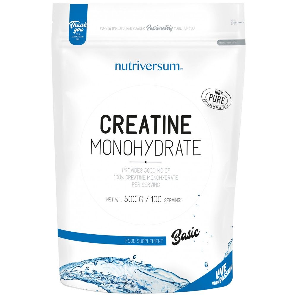 Polvere monoidrata di creatina - 500 grammi