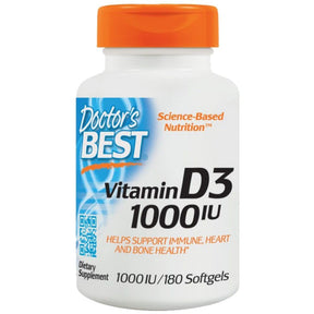 BEST Vitamin D3 1000 IU - 180 Gel capsules - Nutra Best Europe