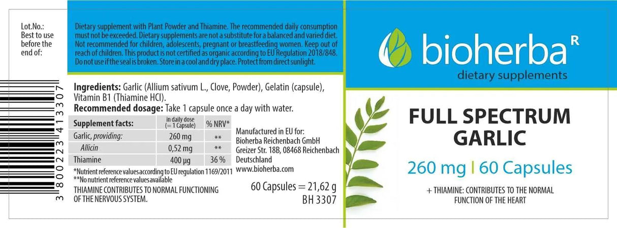 Aglio a spettro completo 260 mg - 60 capsule