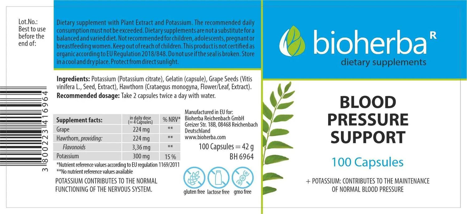 Salute della pressione sanguigna - 100 capsule