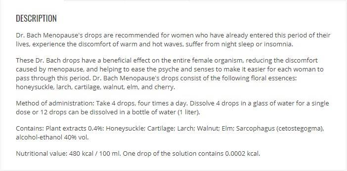Bach fa cadere la menopausa - 50 ml