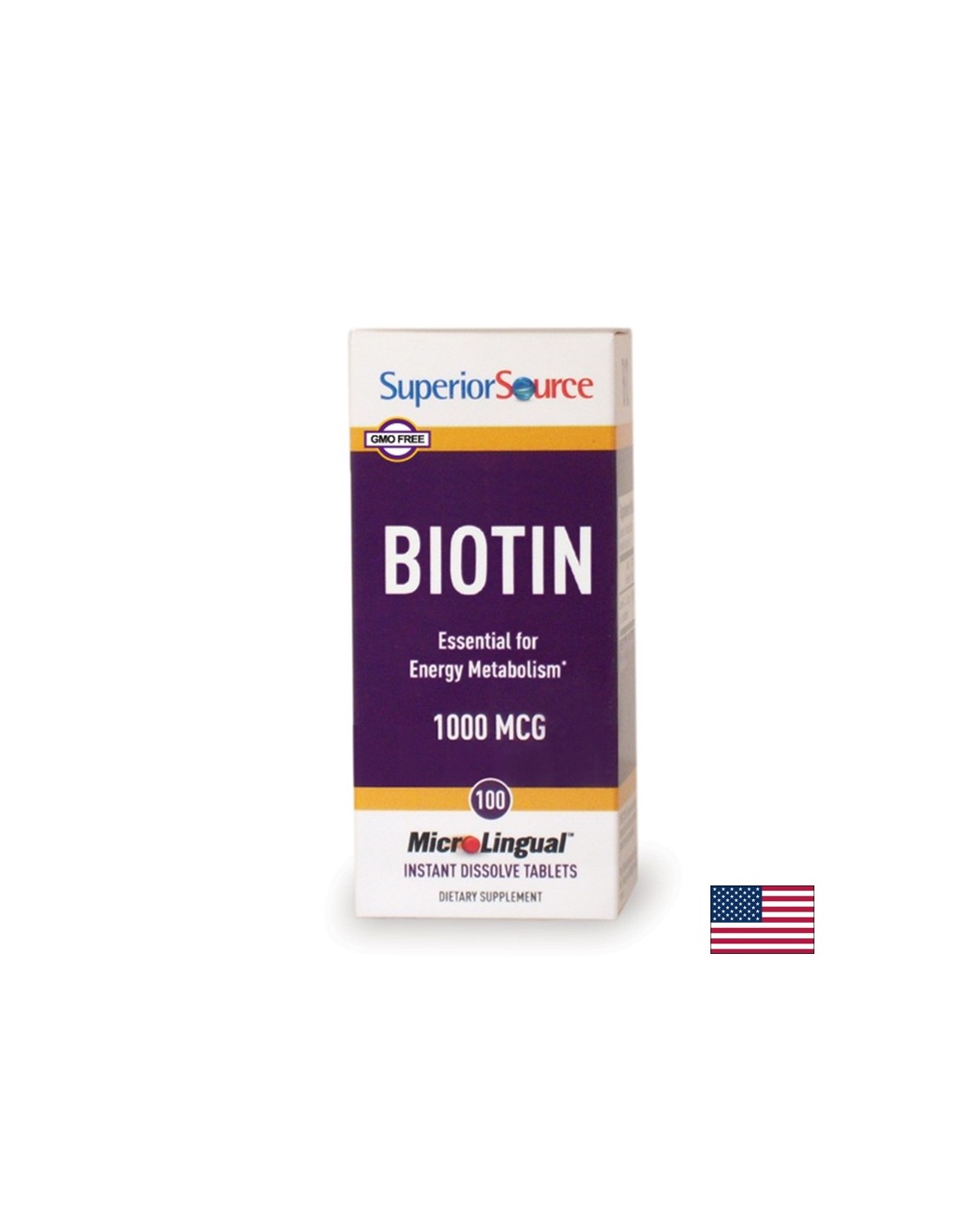Biotina - Capelli e Pelle, 1000 mg x 100 compresse sublinguali <tc>Superior Source</tc>
