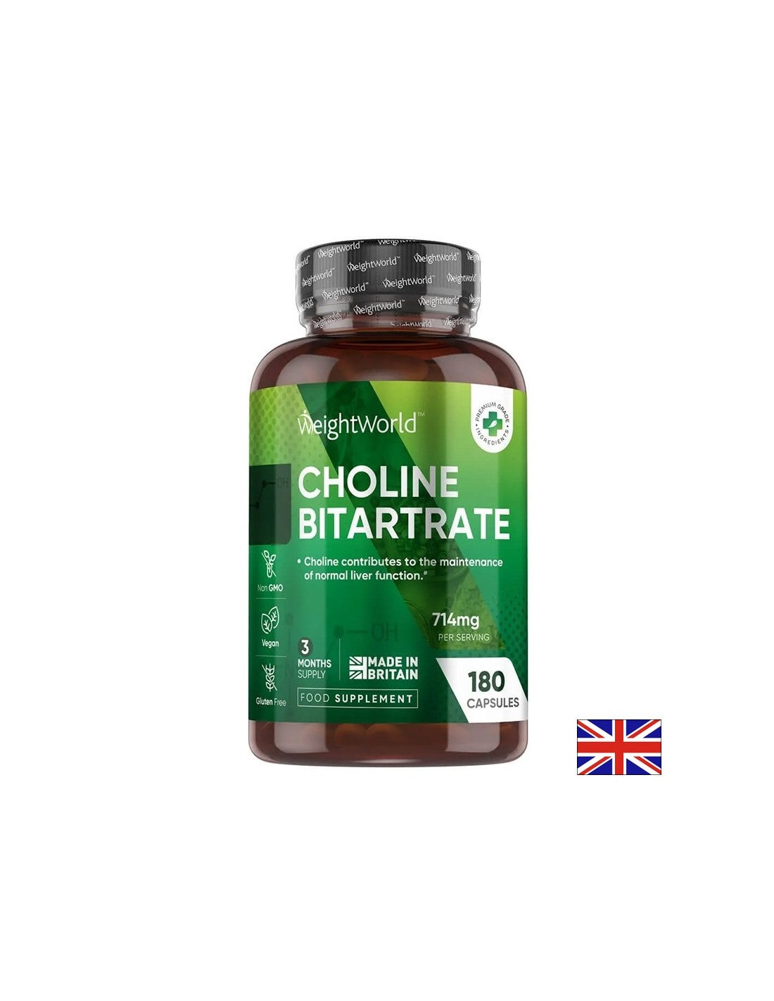 Fegato - colina (bitartrato), 714 mg x 180 capsule