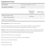 Licorice Root Glicerite Drops | Organico certificato - 59 ml