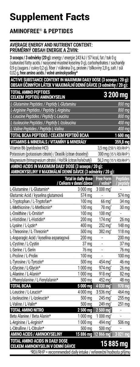 Aminofree e peptidi - 400 grammi