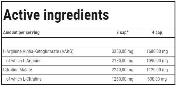 Aakg mega hardcore | con citrullino malato - 120 capsule