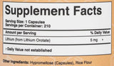 Orotato di litio 5 mg - 210 capsule