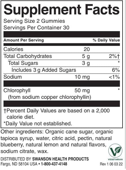 Clorofilla Detox Gummies | Blueberry - 60 tablet masticabili