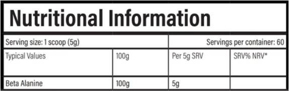 JP Beta Alanine Powder - 300 grammi