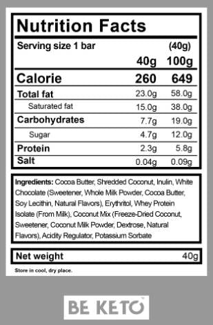 Set di barre di keto | Mix di 9 bar - 9 x 40 grammi