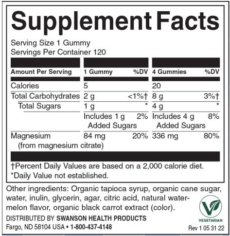 Gummies di magnesio | Atremelon - 120 compresse masticabili