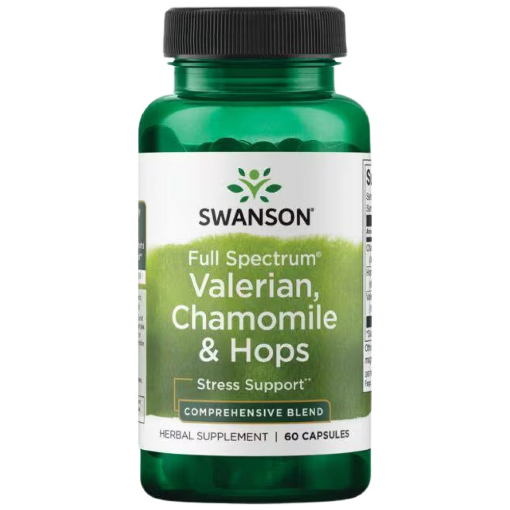 Spettro completo Valerian, camomilla e luppolo 60 capsule