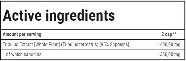 Tribulon Black - Tribulus terrestris 95% | Formula maschile Ultimate - 60 capsule