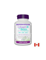 Collagen30® con Biotina/Collagene (peptidi di collagene bioattivi) con biotina, 120 compresse <tc>Webber Naturals</tc>