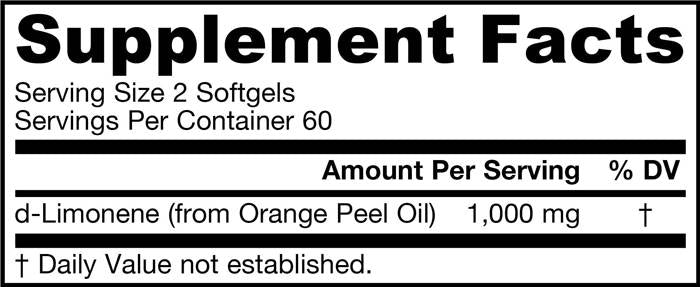 d-Limonene 500 mg 120 capsule gel