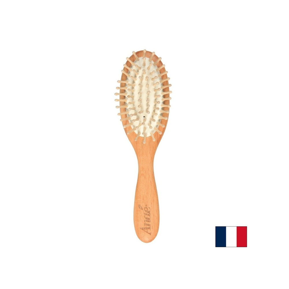 Pennello in legno per tutti i tipi di capelli, 18 cm