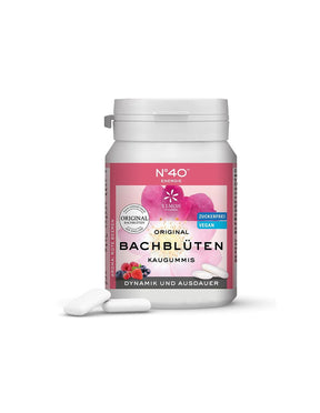 Chewing gum with flower essences of Dr. Bach N°40 - Energy, 40 pieces with forest fruit flavor - Nutra Best Europe