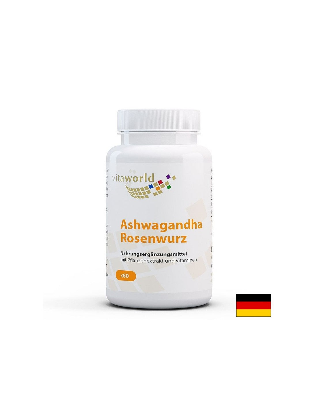 Depressione e ansia - Ashwagandha + radice dorata e vitamina B1 e B5, 60 capsule