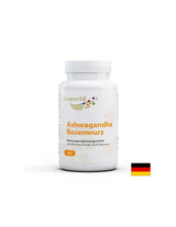 Depressione e ansia - Ashwagandha + radice dorata e vitamina B1 e B5, 60 capsule