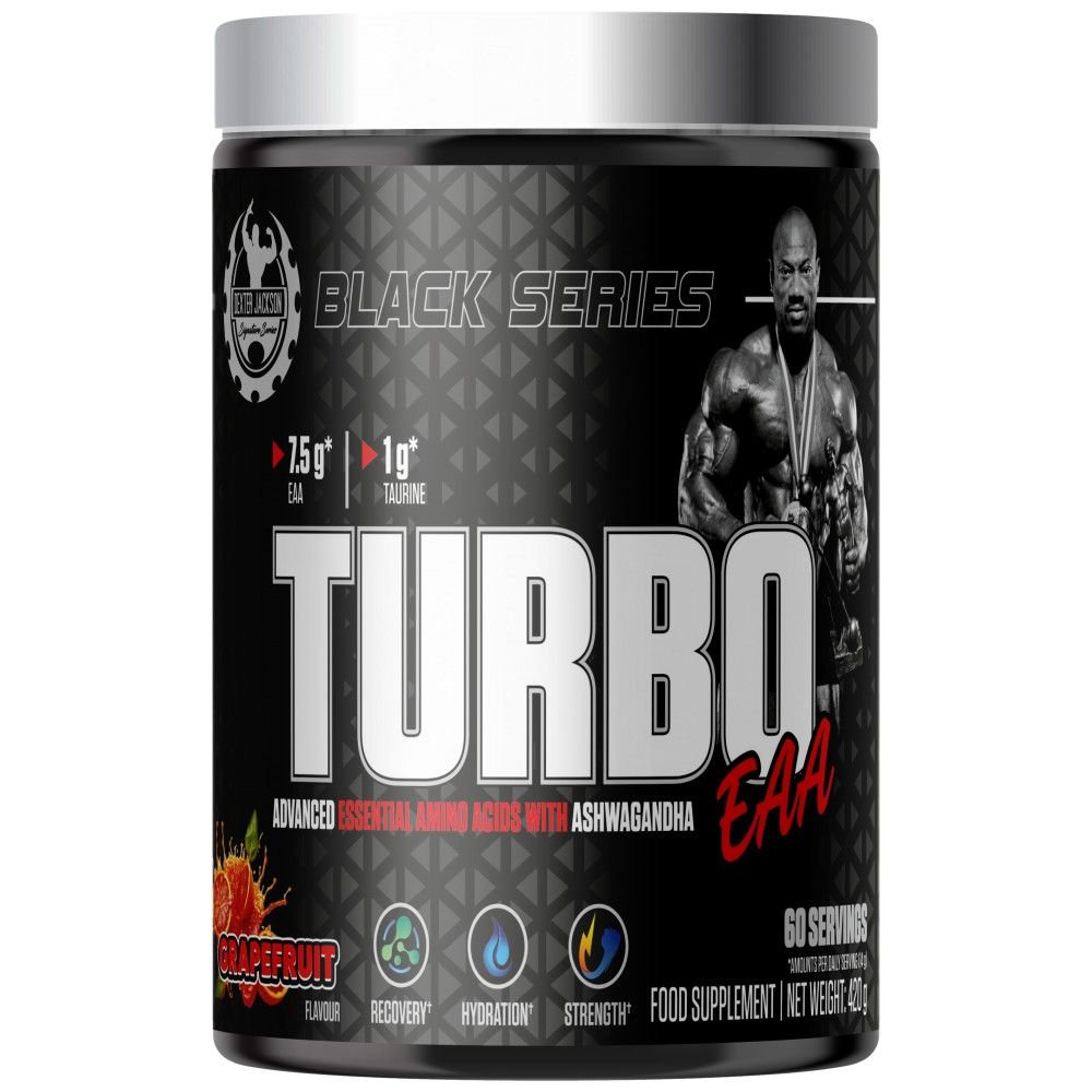Serie nere | Turbo EAA Powder ~ Aminoacidi essenziali con taurina - 420 grammi